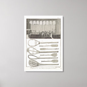 Toile Véritable tennis et la construction de raquettes, 