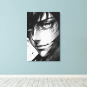 Toile Vérités silencieuses - Portrait d'encre de l'émoti (Insitu (Plancher de Bois))