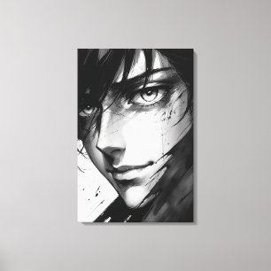 Toile Vérités silencieuses - Portrait d'encre de l'émoti