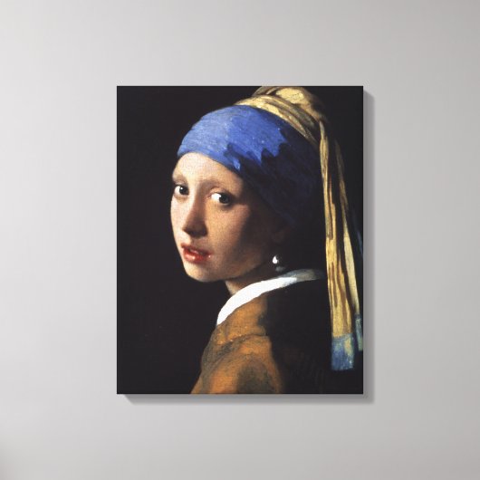 Toile Vermeer Girl Pearl Élevant Masterpiece Peinture (Recto)