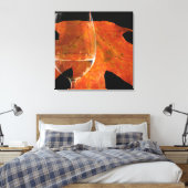 Toile Verre à vin et feuille d'automne (Insitu(Chambre))