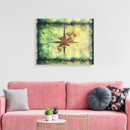 Toile Verre Compass Star Wrapper Canvas (Insitu(Salon))