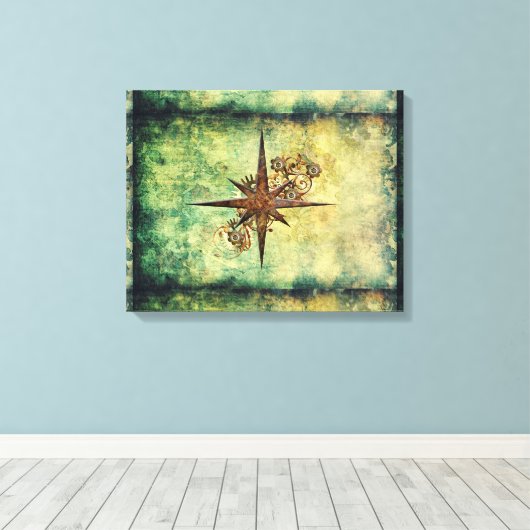 Toile Verre Compass Star Wrapper Canvas (Insitu (Plancher de Bois))