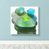 Toile Verre de mer vert et turquoise (Insitu (Plancher de Bois))