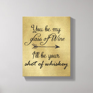 Toile Verre de vin prise de Whiskey