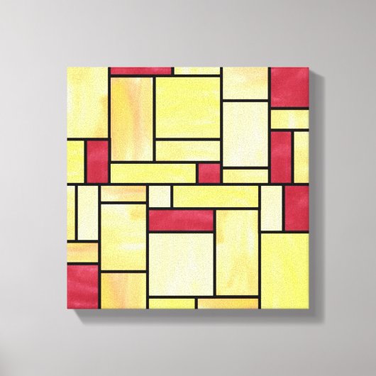 Toile Verre jaune et rouge (12x12) (Recto)