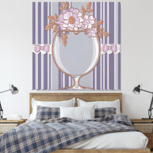 Toile Verre Lavande Vintage