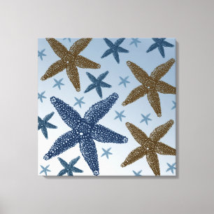 Toile Vers le bas par les étoiles de mer de mer