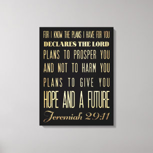 Toile Vers scriptural chrétien de bible - 29:11 de