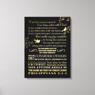 Toile Vers scriptural de bible - 2:1 de Philippiens - 5