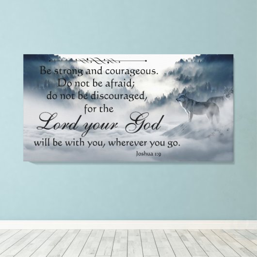 Toile Verse Bible Wolf (Insitu (Plancher de Bois))