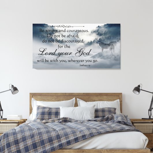 Toile Verse Bible Wolf (Insitu(Chambre))