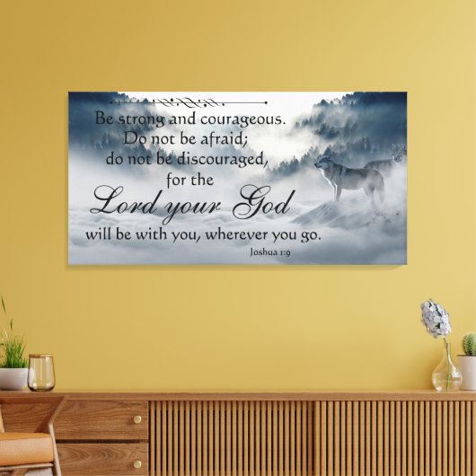 Toile Verse Bible Wolf (Insitu(Salon))