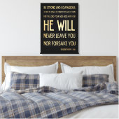 Toile Verse biblique scripturaire - Deutéronome 31:6 (Insitu(Chambre))