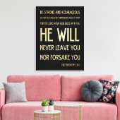 Toile Verse biblique scripturaire - Deutéronome 31:6 (Insitu(Salon))