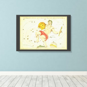 Toile Verseau, Constellation Vintage, Miroir d'Urania