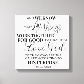 Toile Verset biblique chrétienne inspirant (Recto)