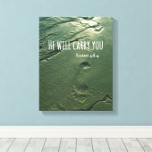 Toile Verset biblique : Il vous portera avec des emprein (Insitu (Plancher de Bois))