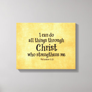 Toile Verset biblique : Je peux faire tout par le Christ