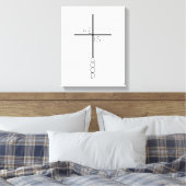 Toile Verset biblique minimaliste de la Croix chrétienne (Insitu(Chambre))