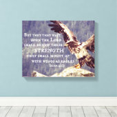 Toile Verset biblique : Renouveler la force, ailes comme (Insitu (Plancher de Bois))