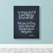Toile Verset biblique sur la force et le courage Joshua (Insitu (Plancher de Bois))
