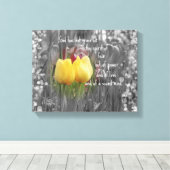 Toile Versets bibliques et tulipes (Insitu (Plancher de Bois))