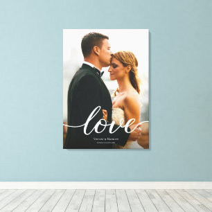 Toile Version moderne Love Script Mariage Photographie