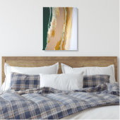 Toile Vert Brown Neutre Fluide Art Abstrait Moderne (Insitu(Chambre))