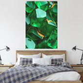 Toile Vert émeraude Or Kintsugi Art Abstrait (Insitu(Chambre))