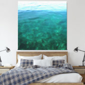 Toile Vert et Mint Océan Ombre Art Abstrait (Insitu(Chambre))