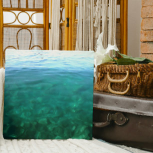 Toile Vert et Mint Océan Ombre Art Abstrait