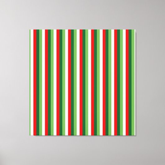 Toile Vert, étoile blanche et trèfle rouge rayures fines (Recto)