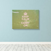 Toile Vert olive et rose Conserver le calme (Insitu (Plancher de Bois))