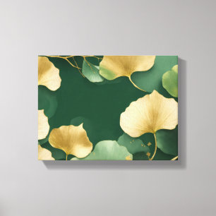 Toile Vert or feuille Ginkgo