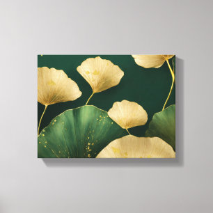 Toile Vert or feuille Ginkgo