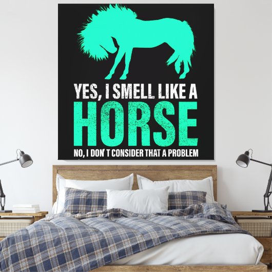 Toile Vert Oui Je Sens Comme Un Cheval (Insitu(Chambre))