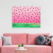 Toile Vert pastèque rose (Insitu(Salon))