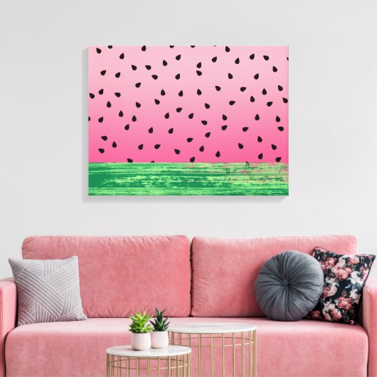 Toile Vert pastèque rose (Insitu(Salon))