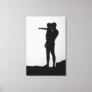 Toile Vert sauge géométrique abstrait moderne et assourd