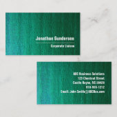 Toile verte moderne Carte de visite professionnel  (Devant / Derrière)