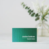 Toile verte moderne Carte de visite professionnel  (Debout devant)
