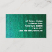 Toile verte moderne Carte de visite professionnel  (Dos)