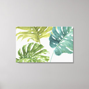 Toile Verts mixtes   Palmes tropicales