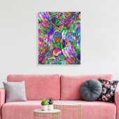 Toile Very colorfully abstract forms art 1 (Insitu(Salon))
