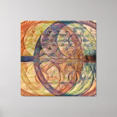 Toile Vesica Piscis 369 | RYB, bleu jaune rouge (Recto)