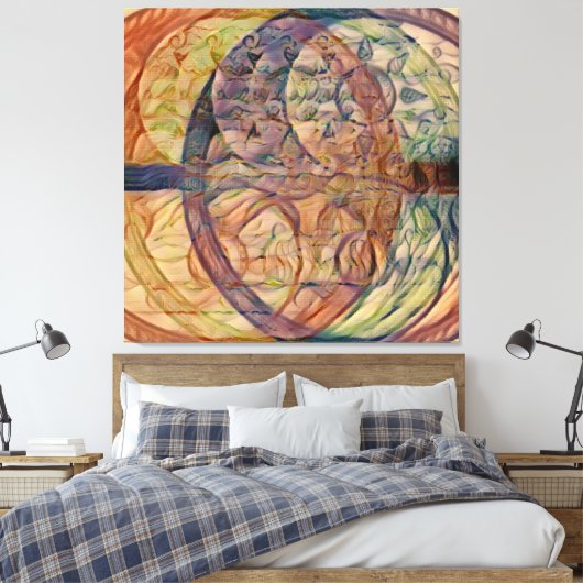 Toile Vesica Piscis 369 | RYB, bleu jaune rouge (Insitu(Chambre))