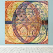 Toile Vesica Piscis 369 | RYB, bleu jaune rouge (Insitu (Plancher de Bois))