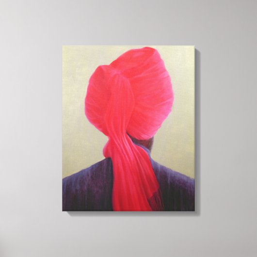 Toile Veste rouge violet Turban (Recto)