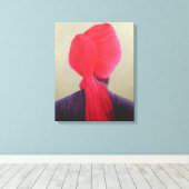 Toile Veste rouge violet Turban (Insitu (Plancher de Bois))